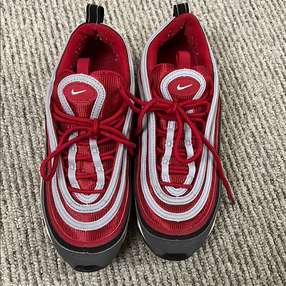 Nike air max 97 red grey size 6Y or women’s 7.5